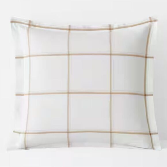 New Bundle 2 Euro Shams, The Company Store
Window Pane Plaid Yarn Dyed- Wheat - Picture 2 of 8